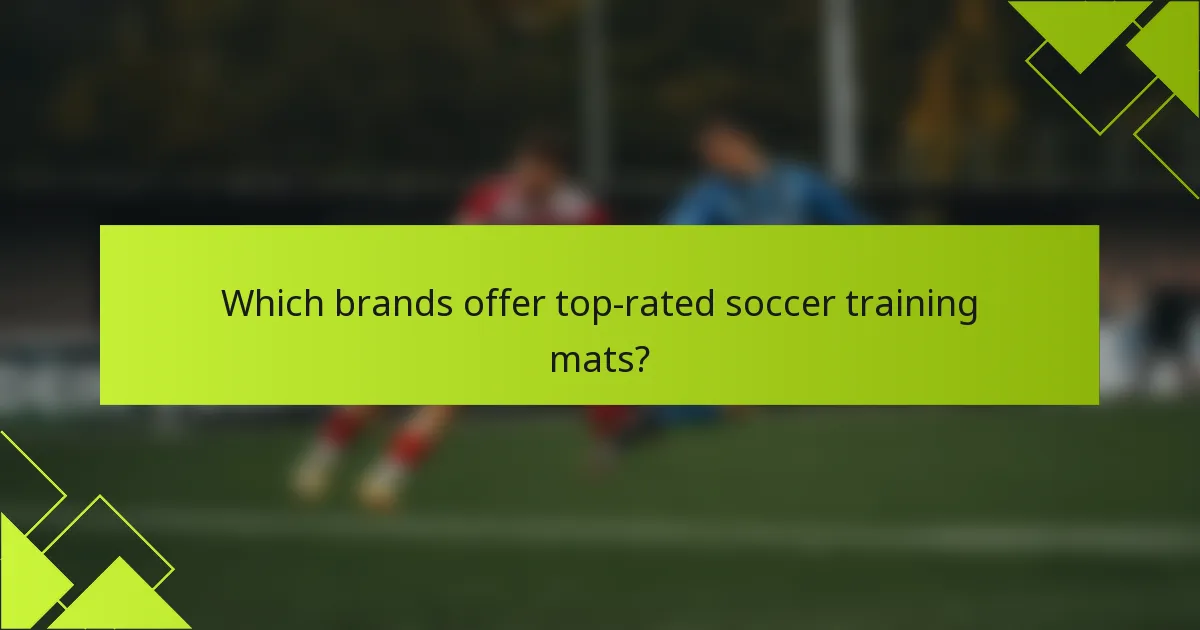Which brands offer top-rated soccer training mats?